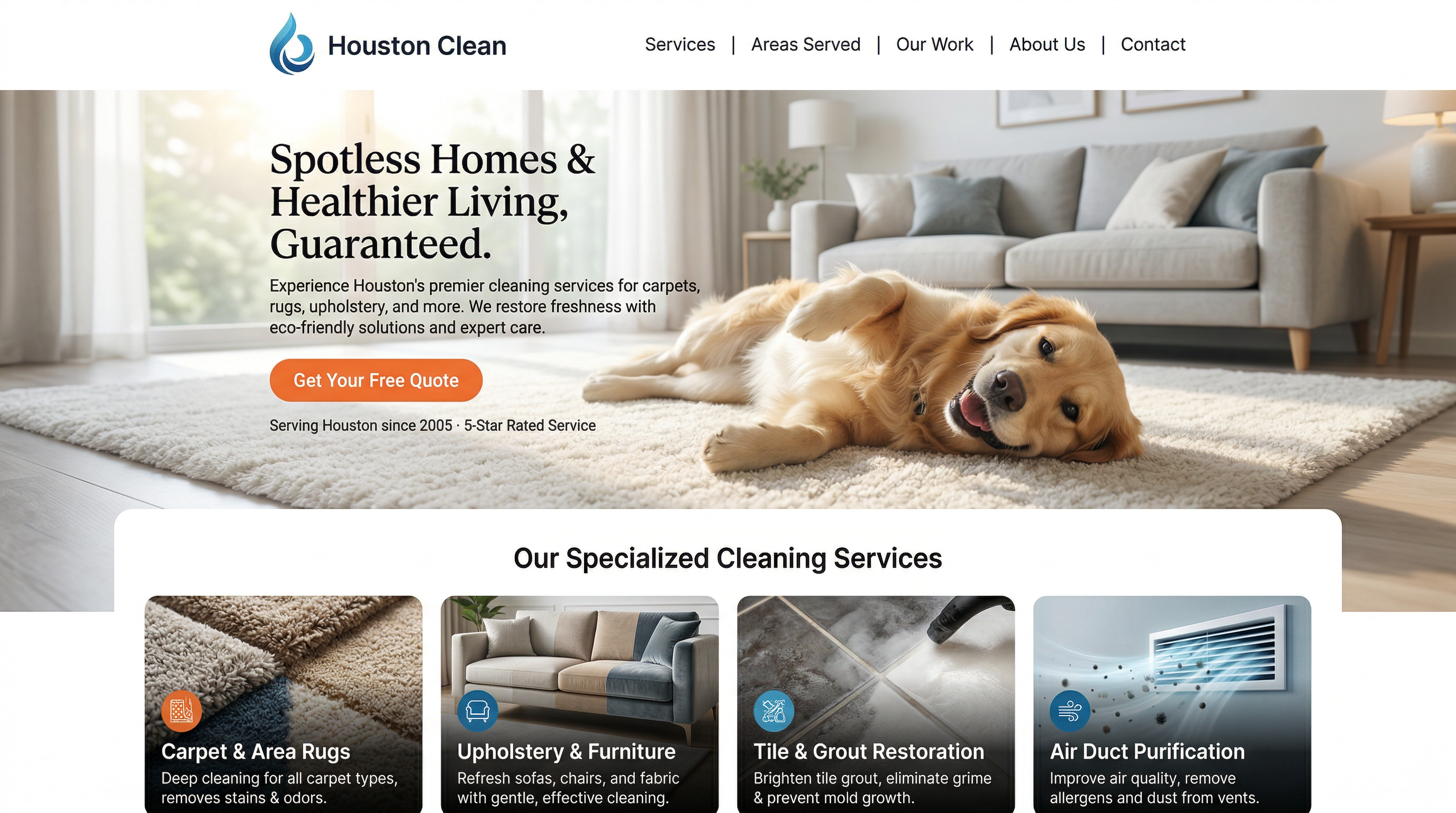 carpetcleaningofhouston website preview