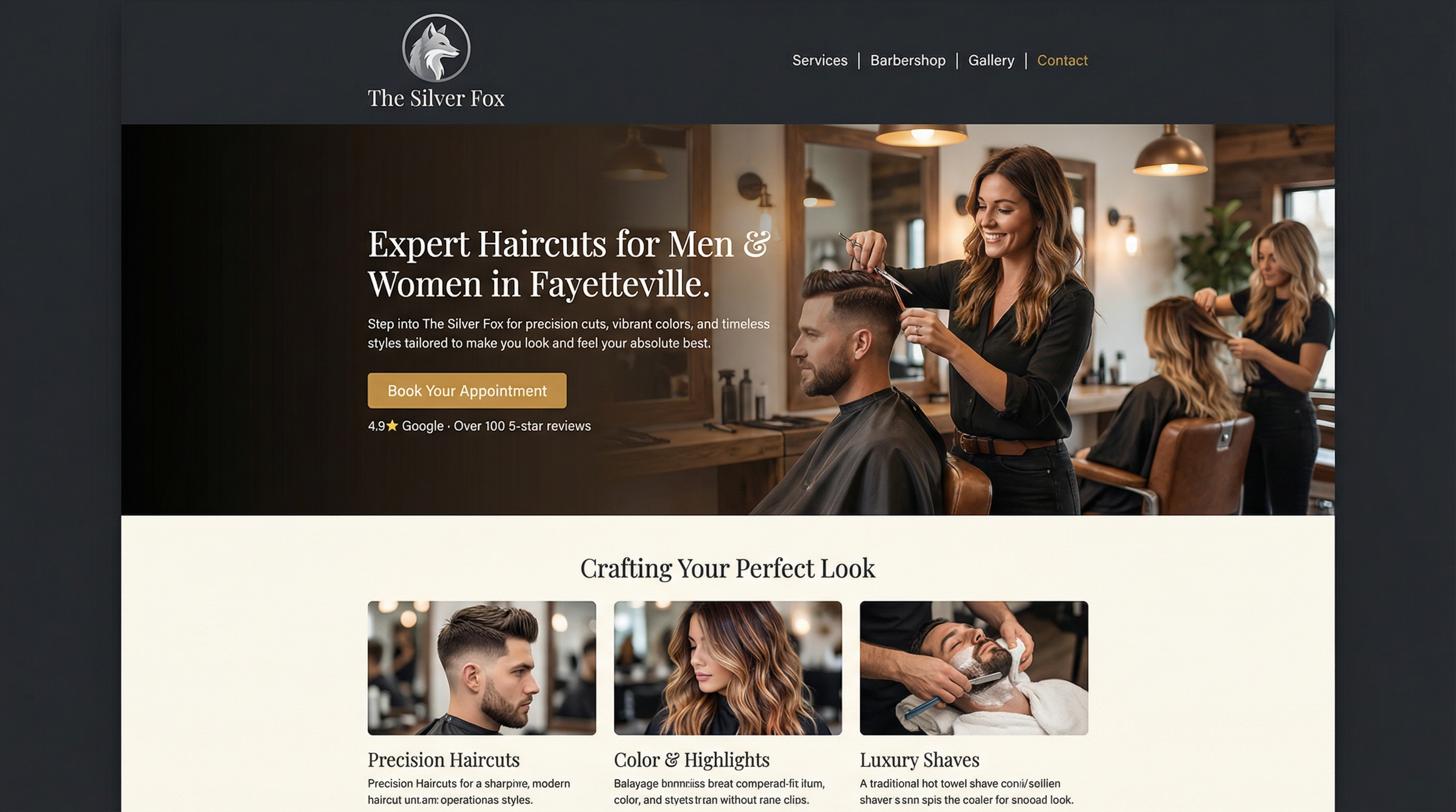 The Silver Fox website preview