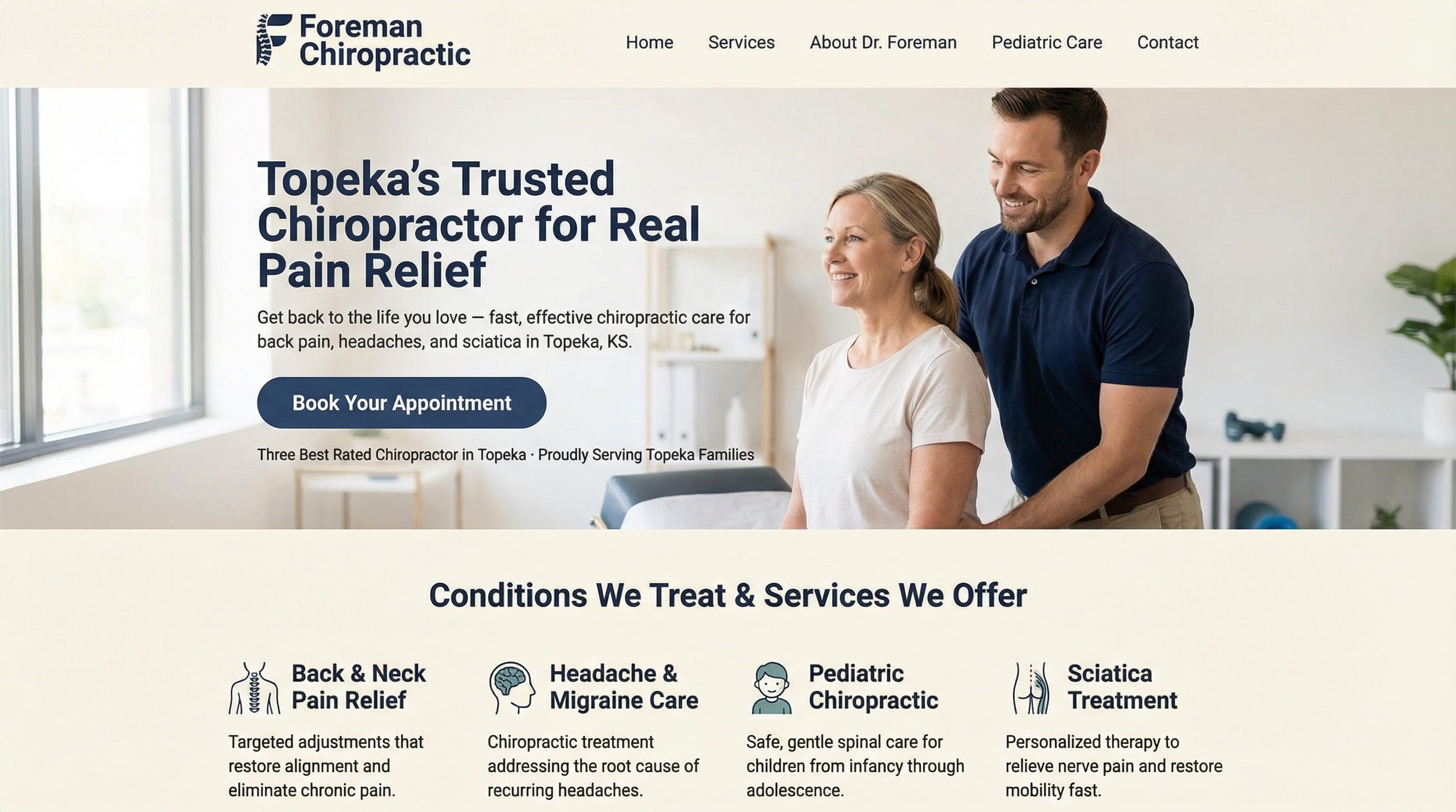 Foreman Chiropractic website preview