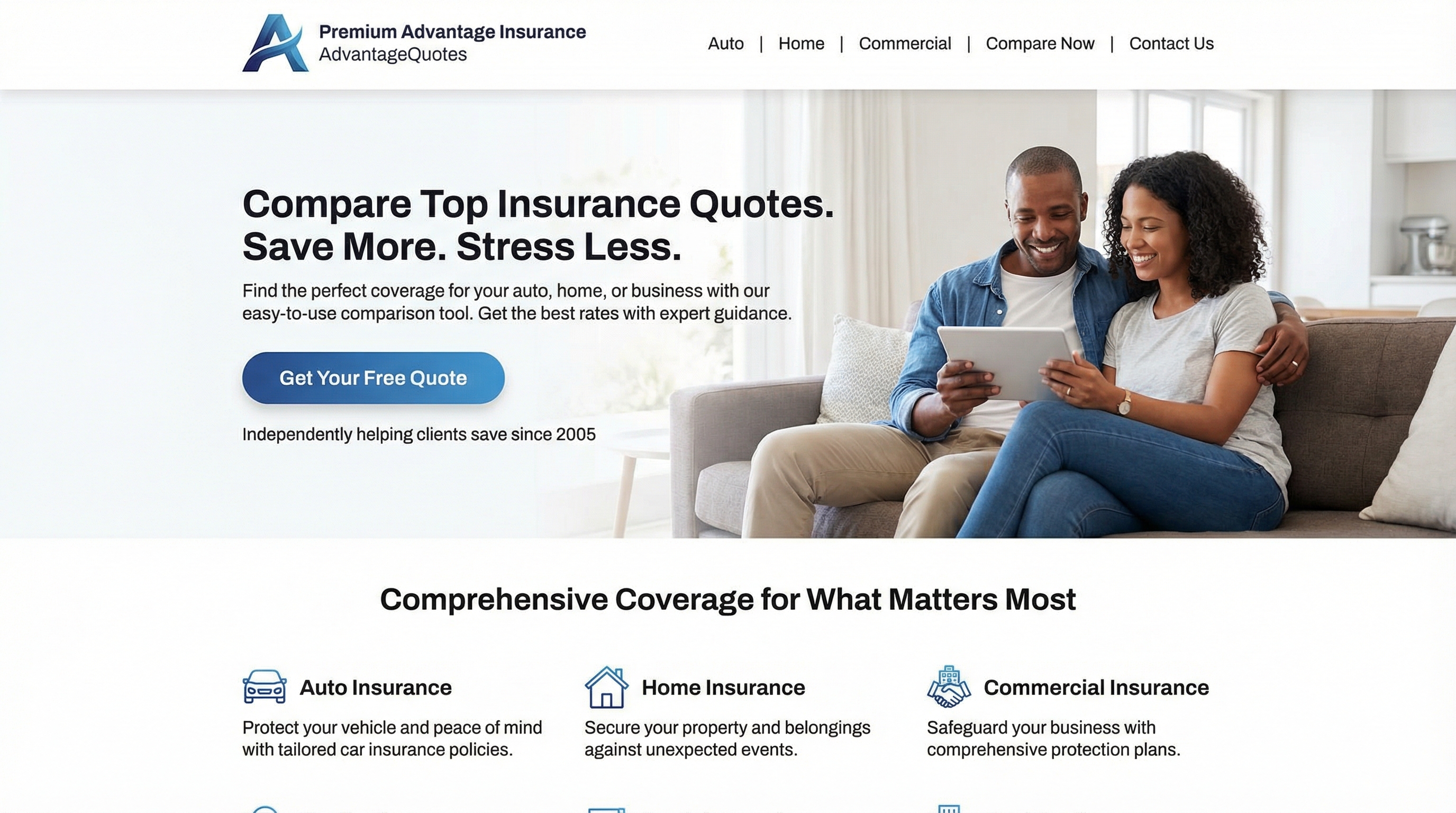 Premium Advantage Insurance LLC website preview
