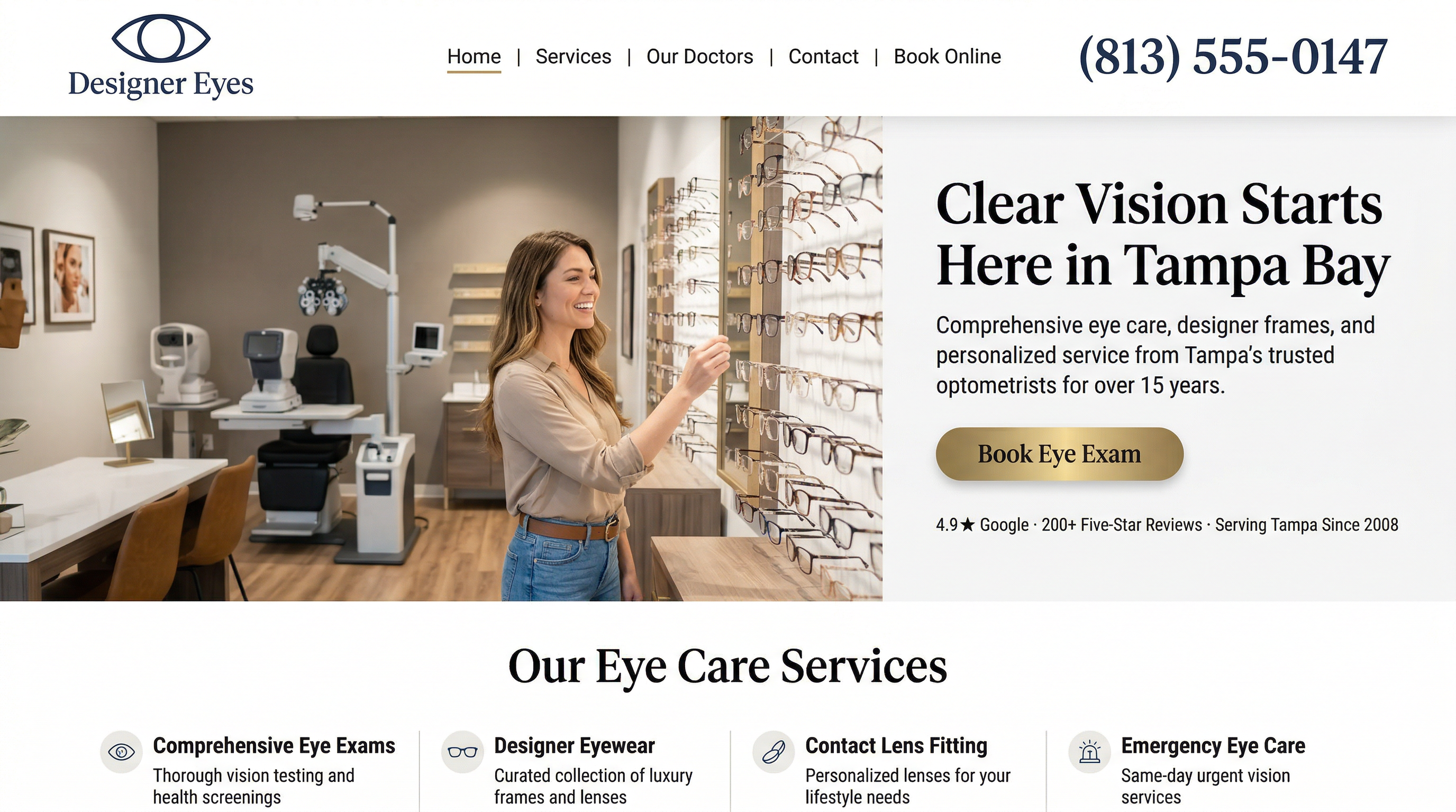Designer Eyes website preview