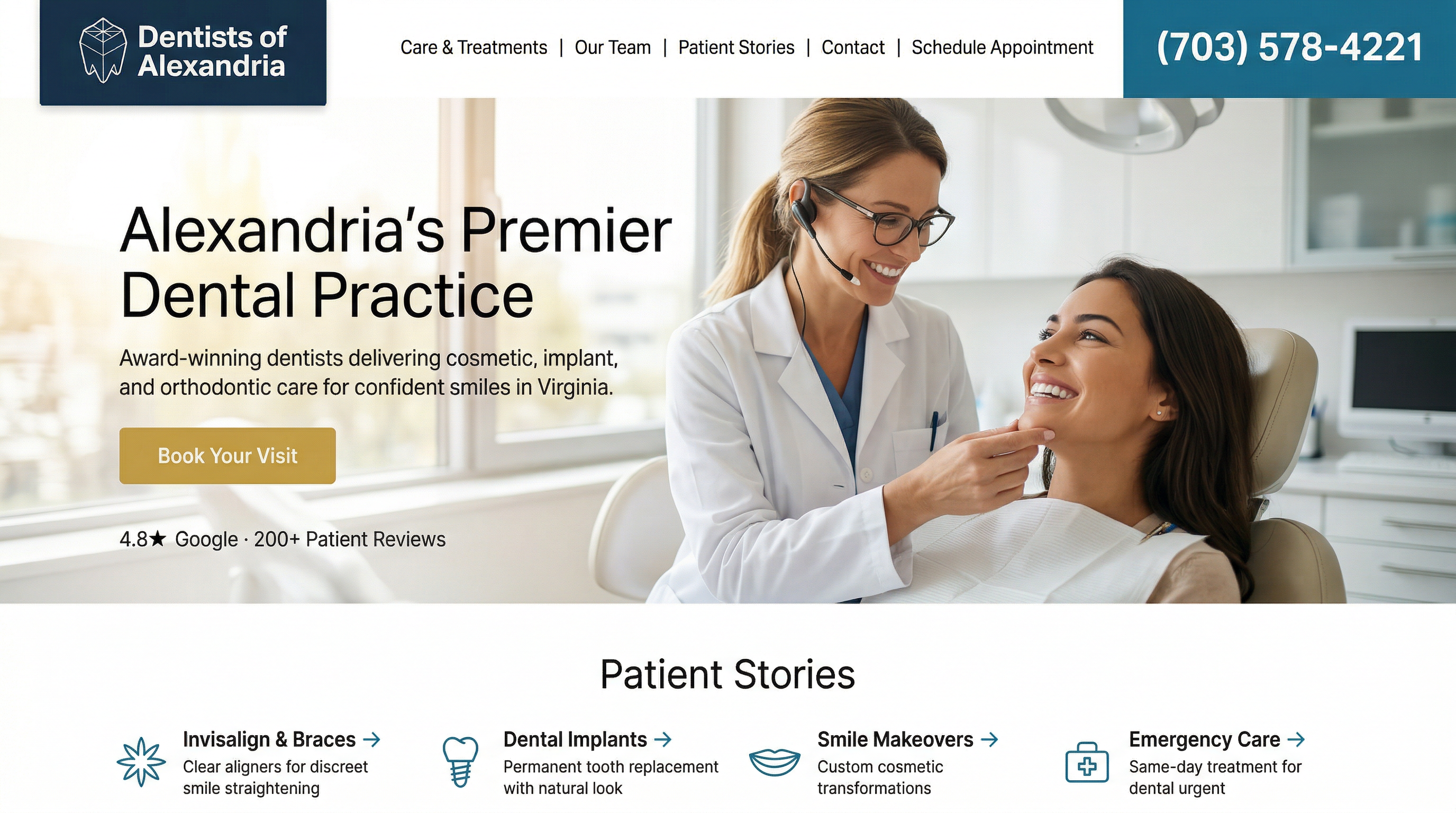 Dentists of Alexandria website preview