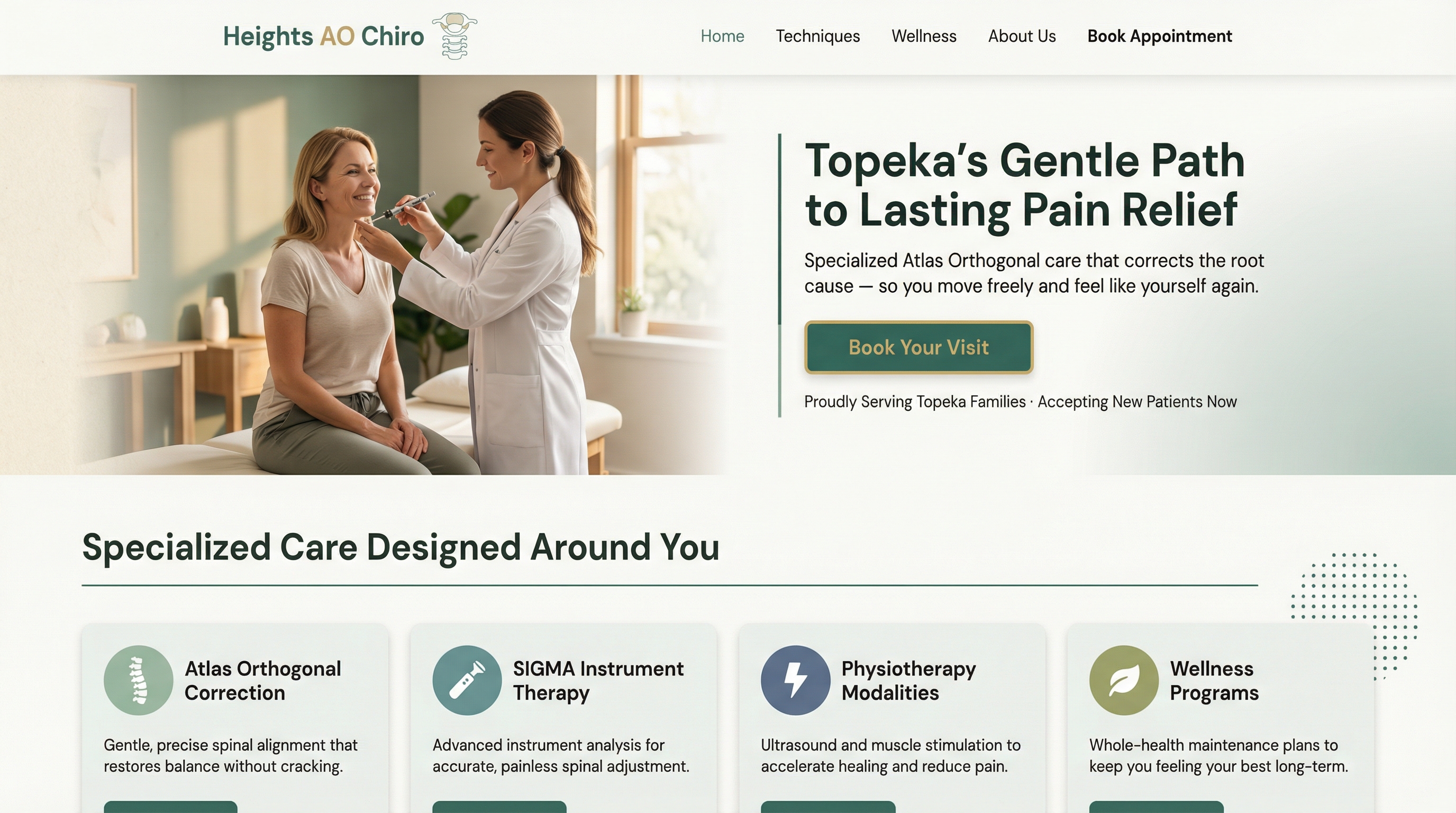 Heights Atlas Orthogonal Chiro website preview