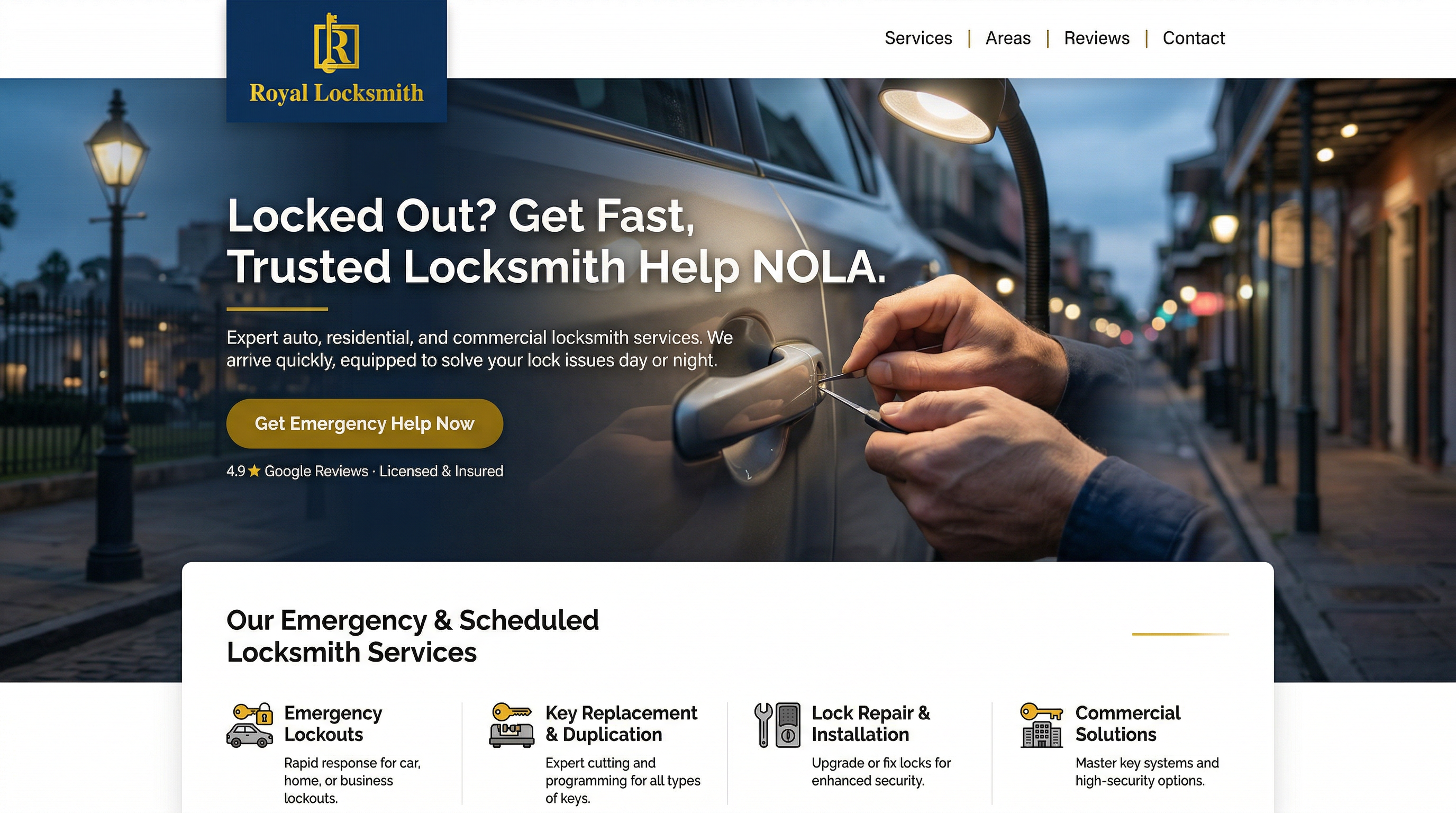 Royal Locksmith New Orleans website preview