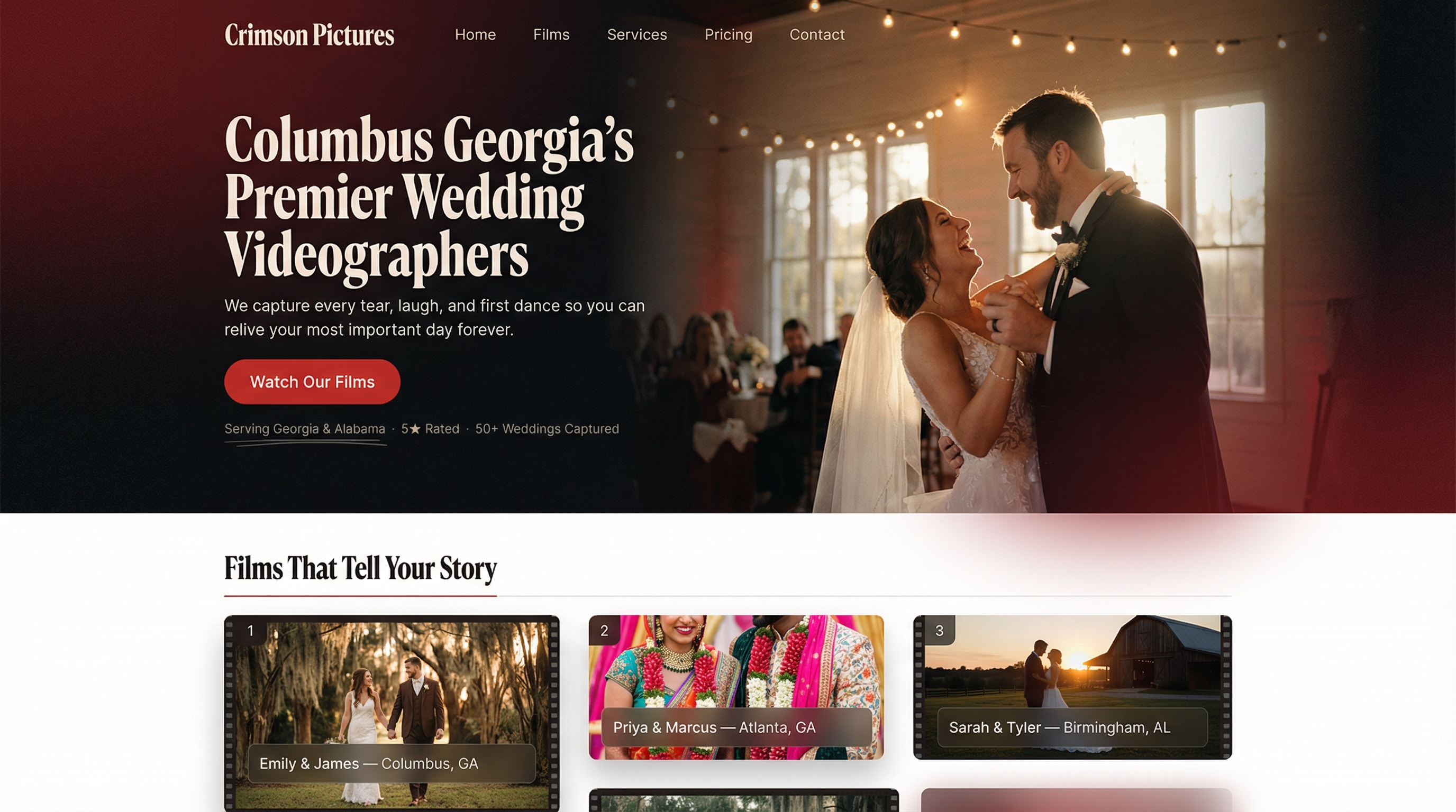 Crimson Pictures | Videography and Production Company website preview