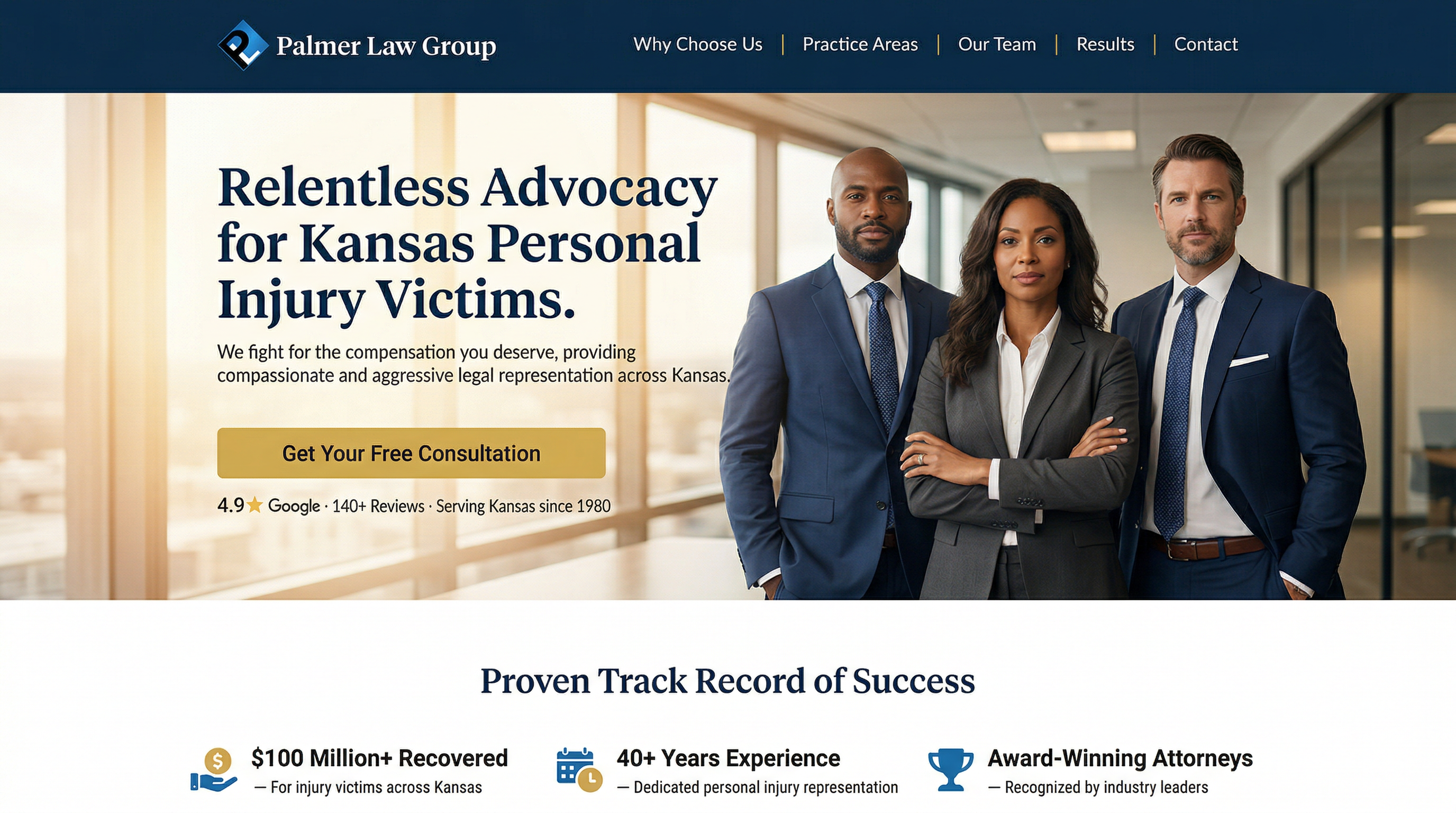 Palmer Law Group website preview