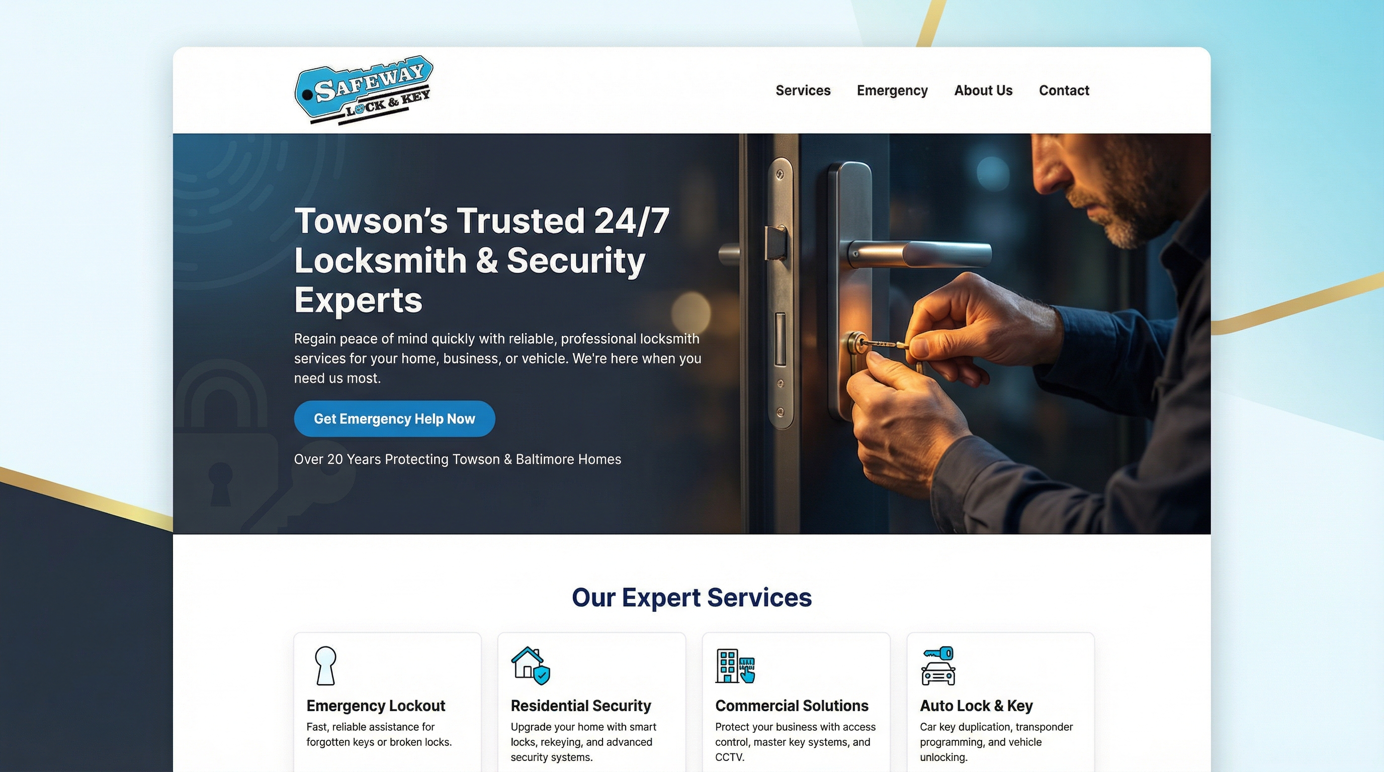Safe Way Lock & Key website preview