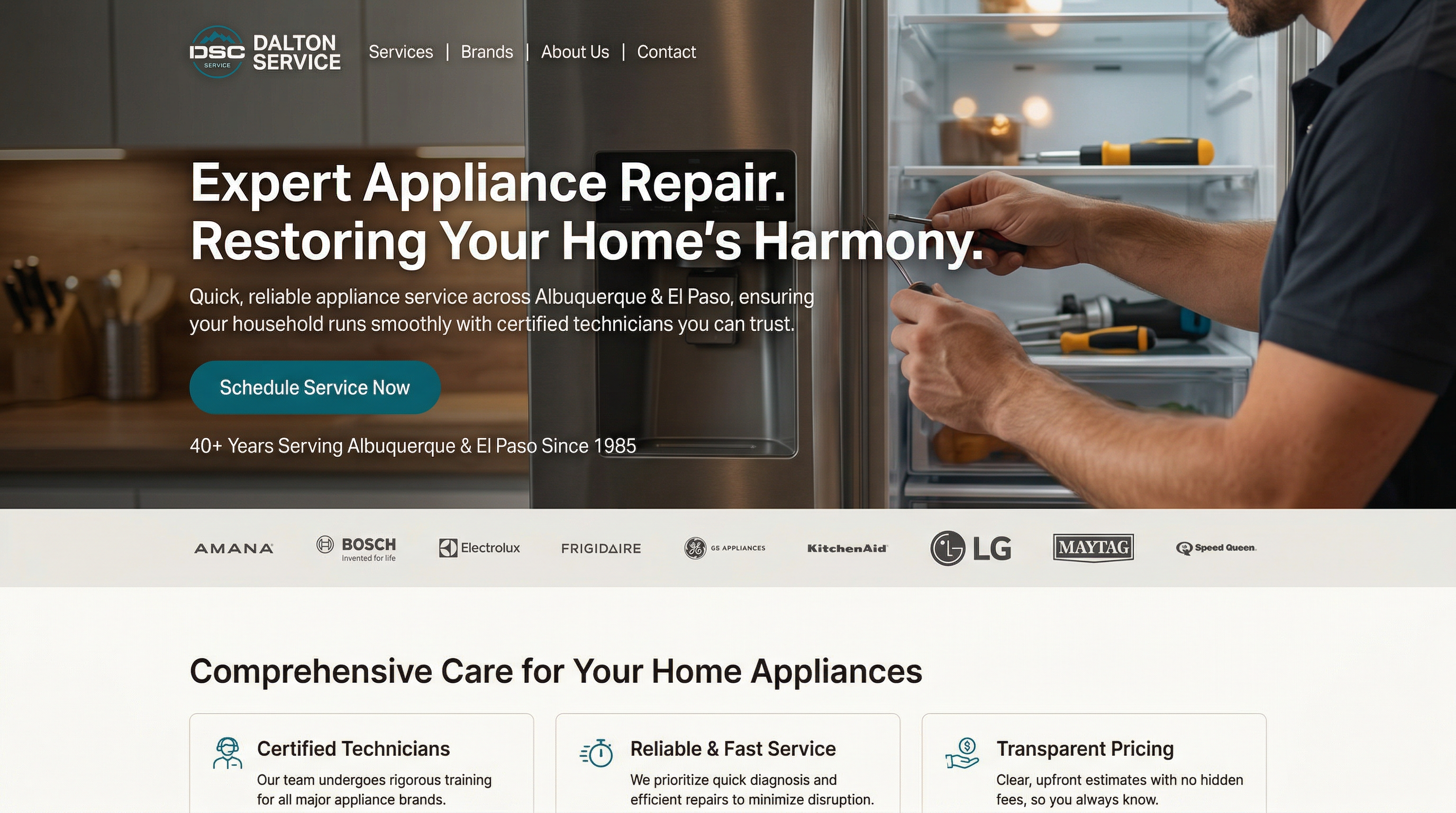 Dalton Service Center website preview