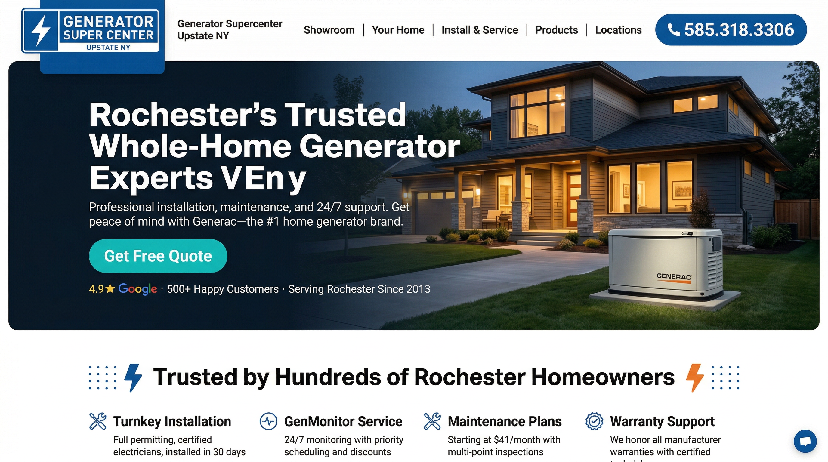 Generator Supercenter of Upstate NY website preview