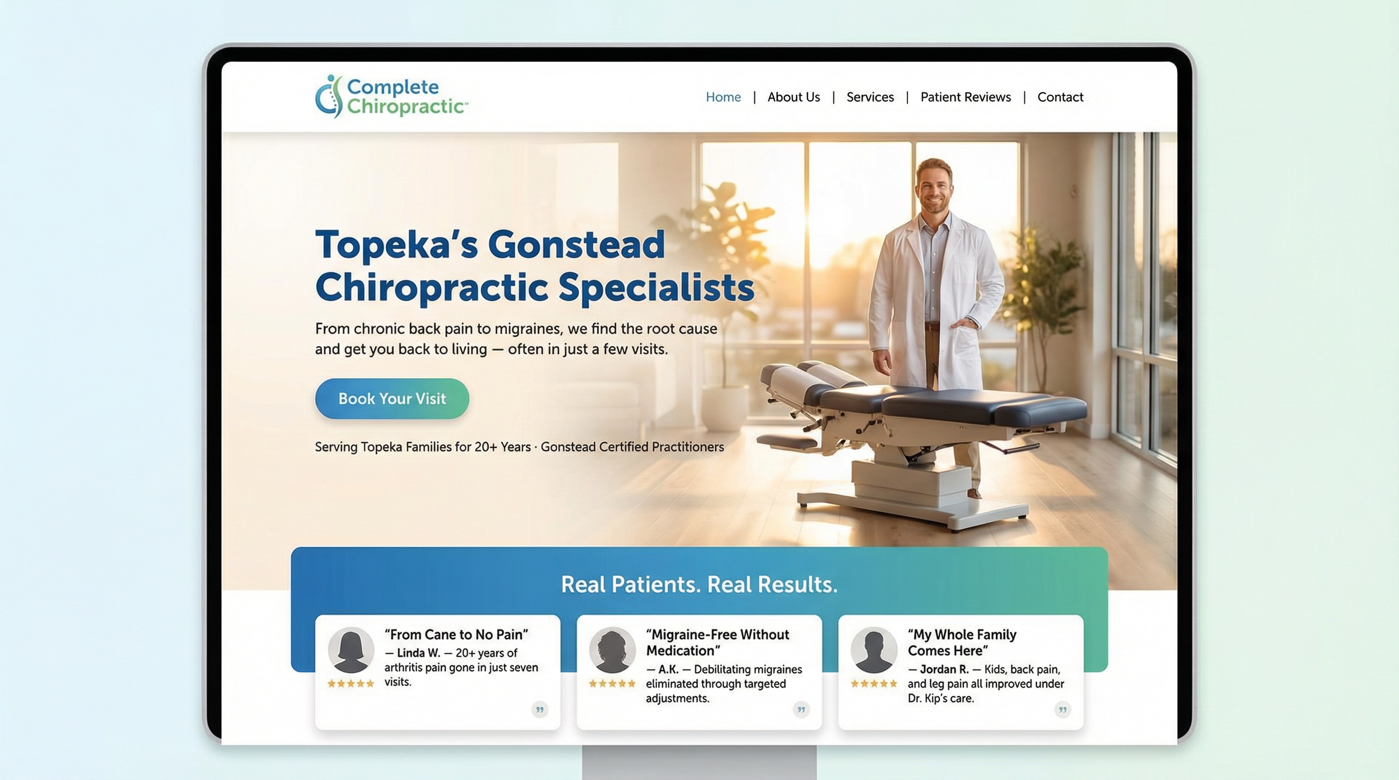 Complete Chiropractic website preview