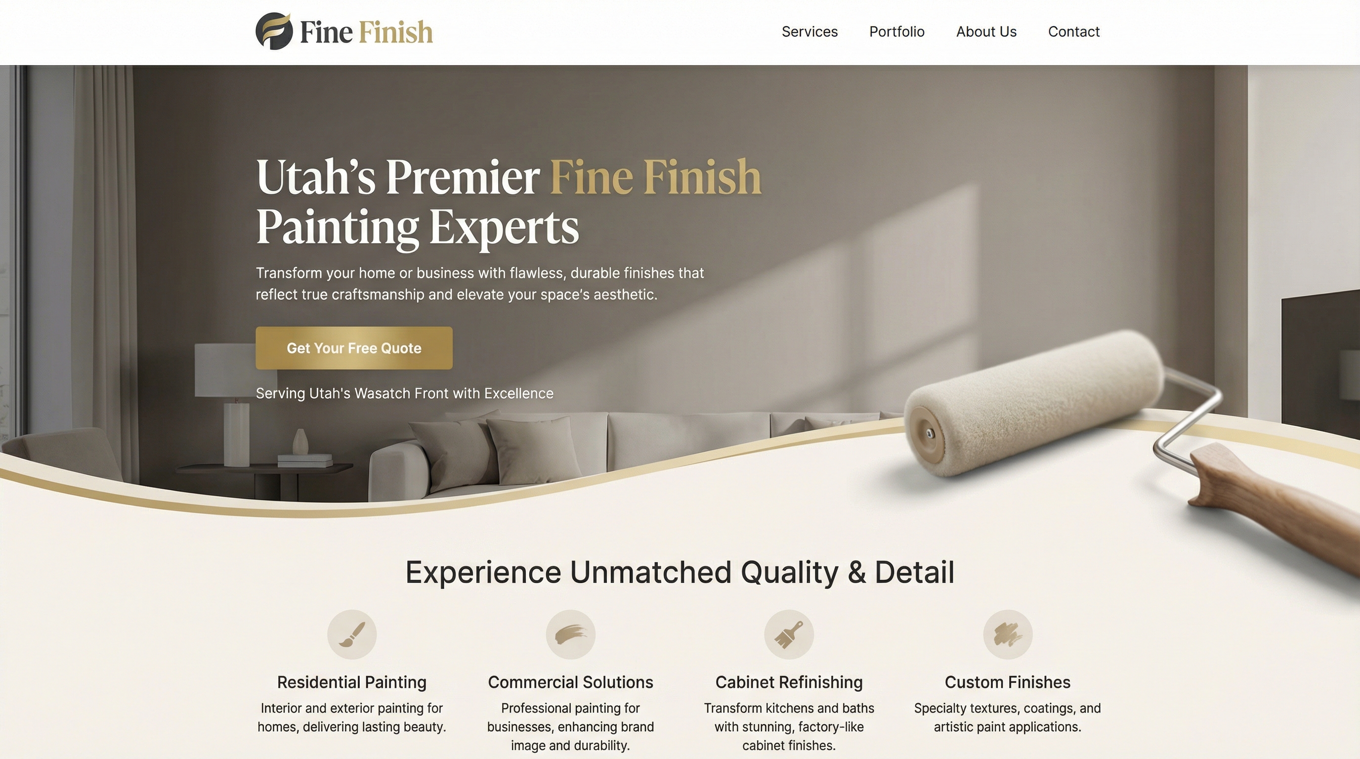 Fine Finish Painting website preview